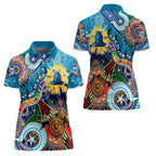 Personalised Titans NAIDOC Week 2024 Women Polo Shirt Australia Aboriginal Dot Painting