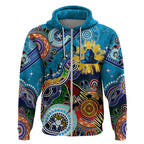 Personalised Titans NAIDOC Week 2024 Zip Hoodie Australia Aboriginal Dot Painting