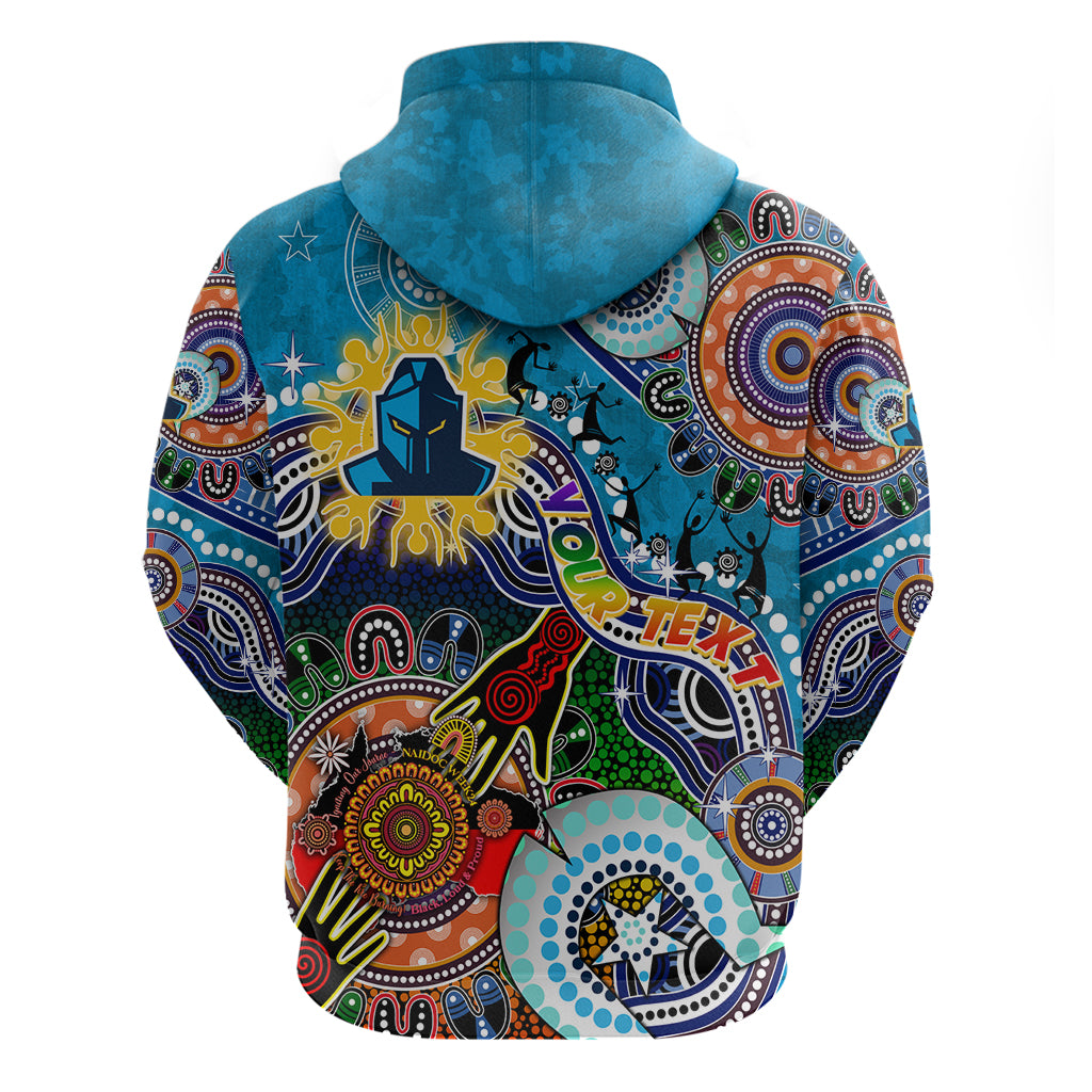 Personalised Titans NAIDOC Week 2024 Zip Hoodie Australia Aboriginal Dot Painting