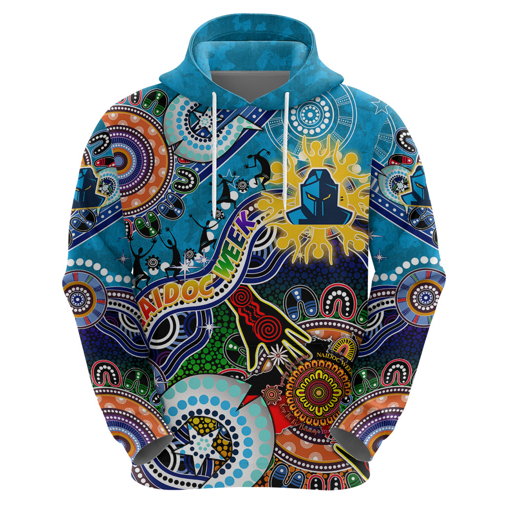 Personalised Titans NAIDOC Week 2024 Zip Hoodie Australia Aboriginal Dot Painting