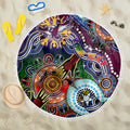 Personalised Eagles NAIDOC Week 2024 Beach Blanket Australia Aboriginal Dot Painting