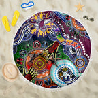 Personalised Eagles NAIDOC Week 2024 Beach Blanket Australia Aboriginal Dot Painting