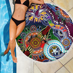 Personalised Eagles NAIDOC Week 2024 Beach Blanket Australia Aboriginal Dot Painting