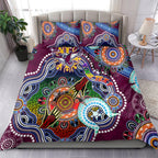 Personalised Eagles NAIDOC Week 2024 Bedding Set Australia Aboriginal Dot Painting