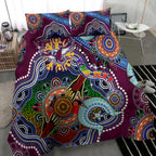 Personalised Eagles NAIDOC Week 2024 Bedding Set Australia Aboriginal Dot Painting