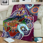 Personalised Eagles NAIDOC Week 2024 Blanket Australia Aboriginal Dot Painting