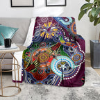 Personalised Eagles NAIDOC Week 2024 Blanket Australia Aboriginal Dot Painting