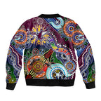 Personalised Eagles NAIDOC Week 2024 Bomber Jacket Australia Aboriginal Dot Painting
