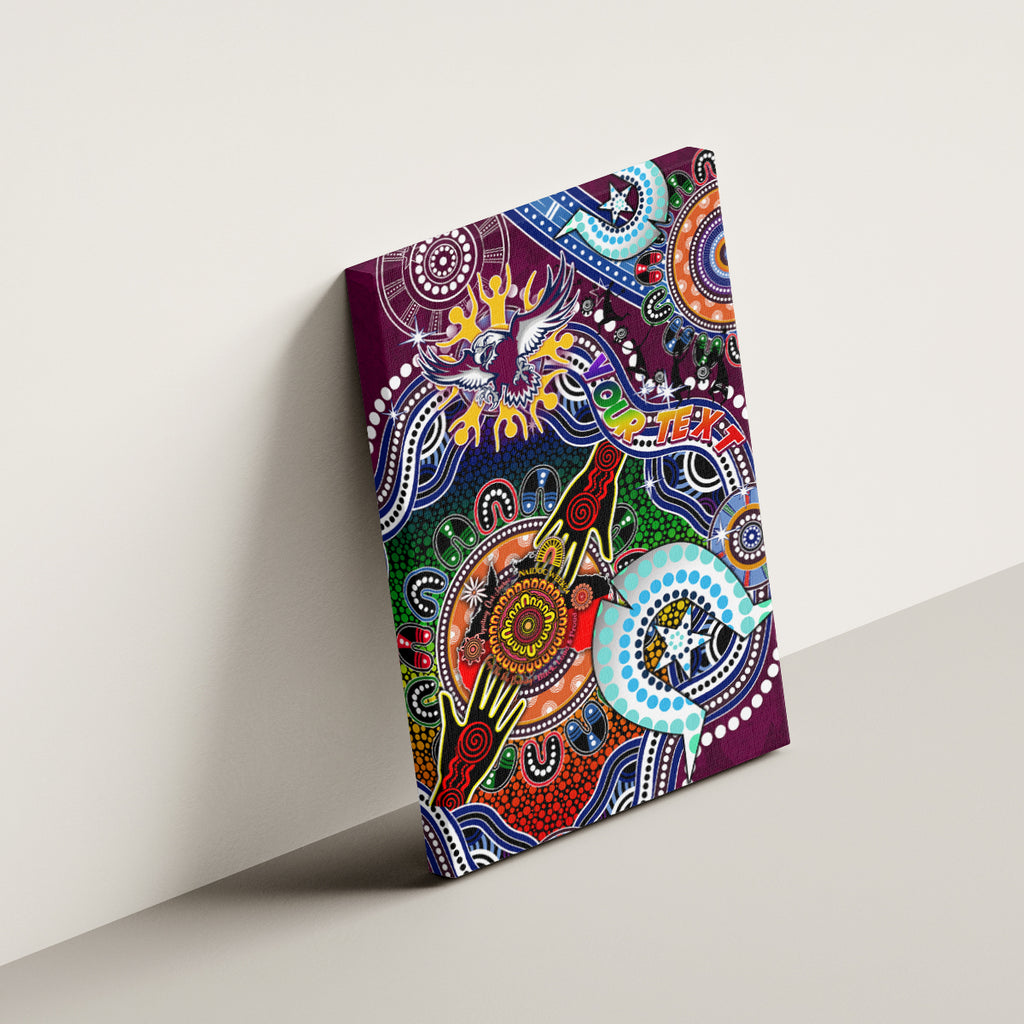 Personalised Eagles NAIDOC Week 2024 Canvas Wall Art Australia Aboriginal Dot Painting