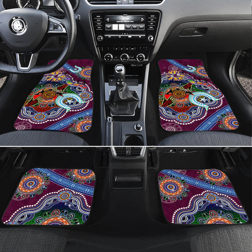 Personalised Eagles NAIDOC Week 2024 Car Mats Australia Aboriginal Dot Painting