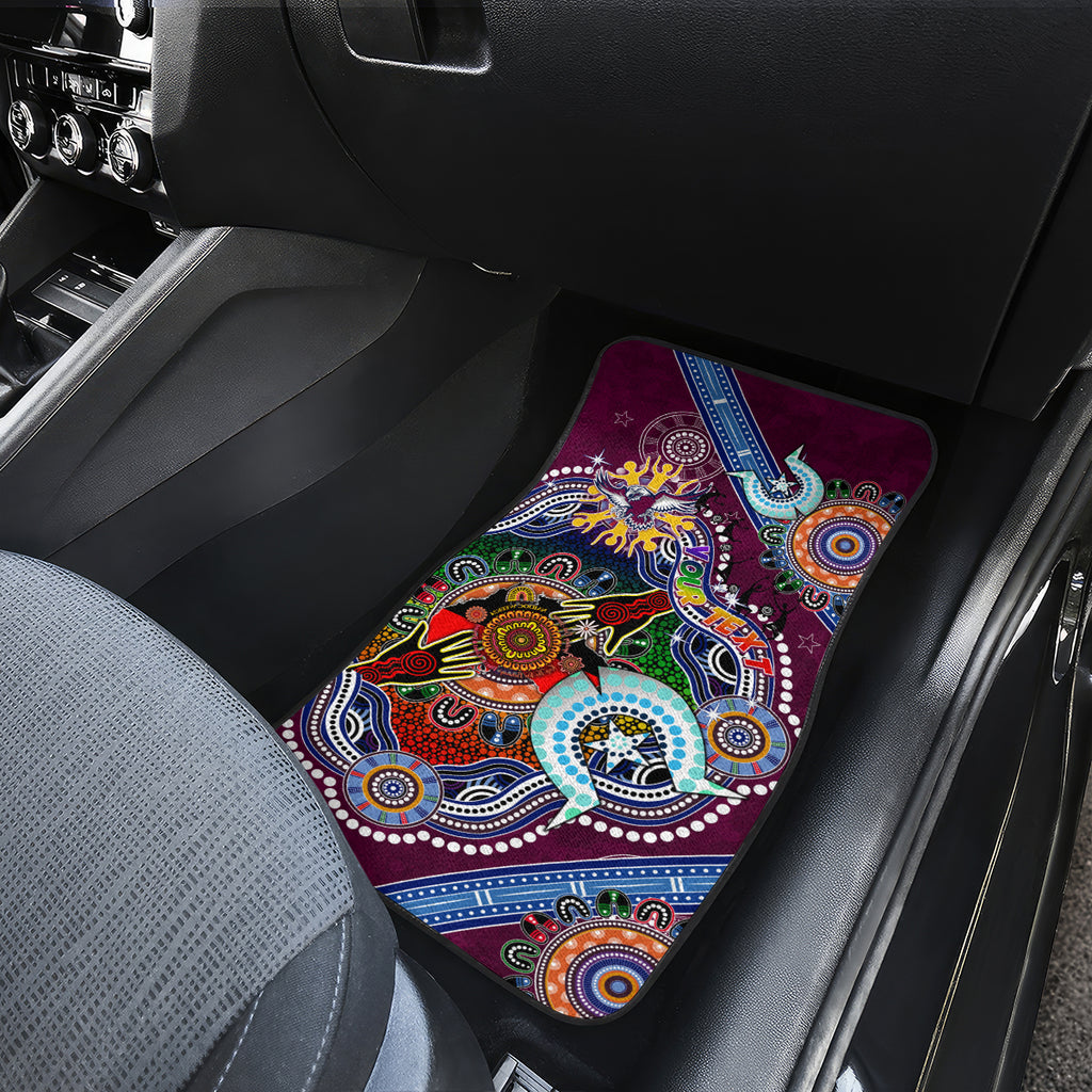 Personalised Eagles NAIDOC Week 2024 Car Mats Australia Aboriginal Dot Painting