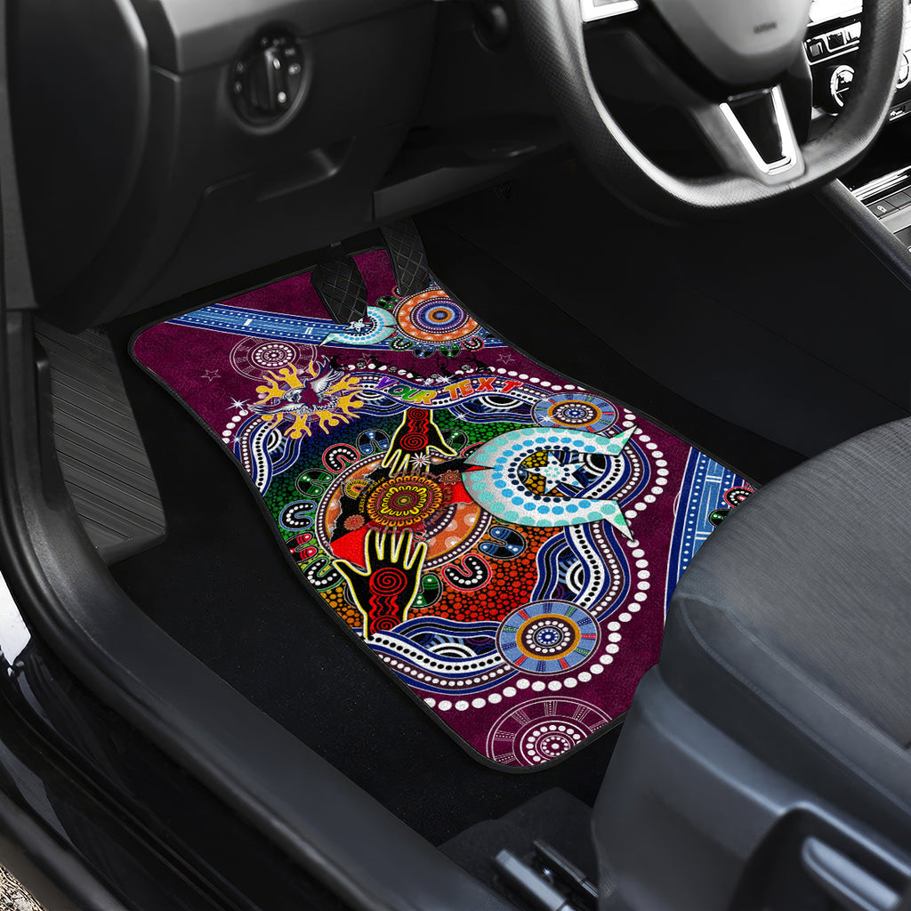 Personalised Eagles NAIDOC Week 2024 Car Mats Australia Aboriginal Dot Painting