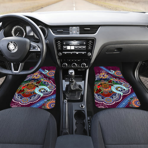 Personalised Eagles NAIDOC Week 2024 Car Mats Australia Aboriginal Dot Painting