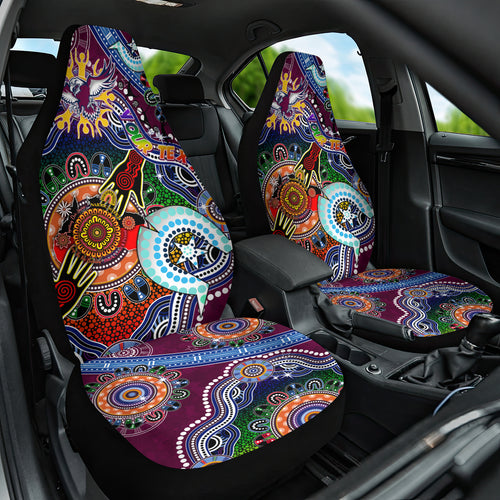 Personalised Eagles NAIDOC Week 2024 Car Seat Cover Australia Aboriginal Dot Painting