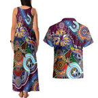 Personalised Eagles NAIDOC Week 2024 Couples Matching Tank Maxi Dress and Hawaiian Shirt Australia Aboriginal Dot Painting