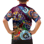 Personalised Eagles NAIDOC Week 2024 Family Matching Summer Maxi Dress and Hawaiian Shirt Australia Aboriginal Dot Painting