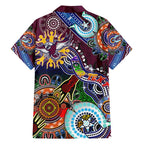 Personalised Eagles NAIDOC Week 2024 Family Matching Summer Maxi Dress and Hawaiian Shirt Australia Aboriginal Dot Painting