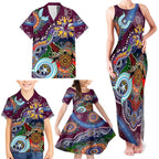Personalised Eagles NAIDOC Week 2024 Family Matching Tank Maxi Dress and Hawaiian Shirt Australia Aboriginal Dot Painting
