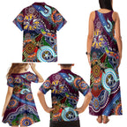 Personalised Eagles NAIDOC Week 2024 Family Matching Tank Maxi Dress and Hawaiian Shirt Australia Aboriginal Dot Painting