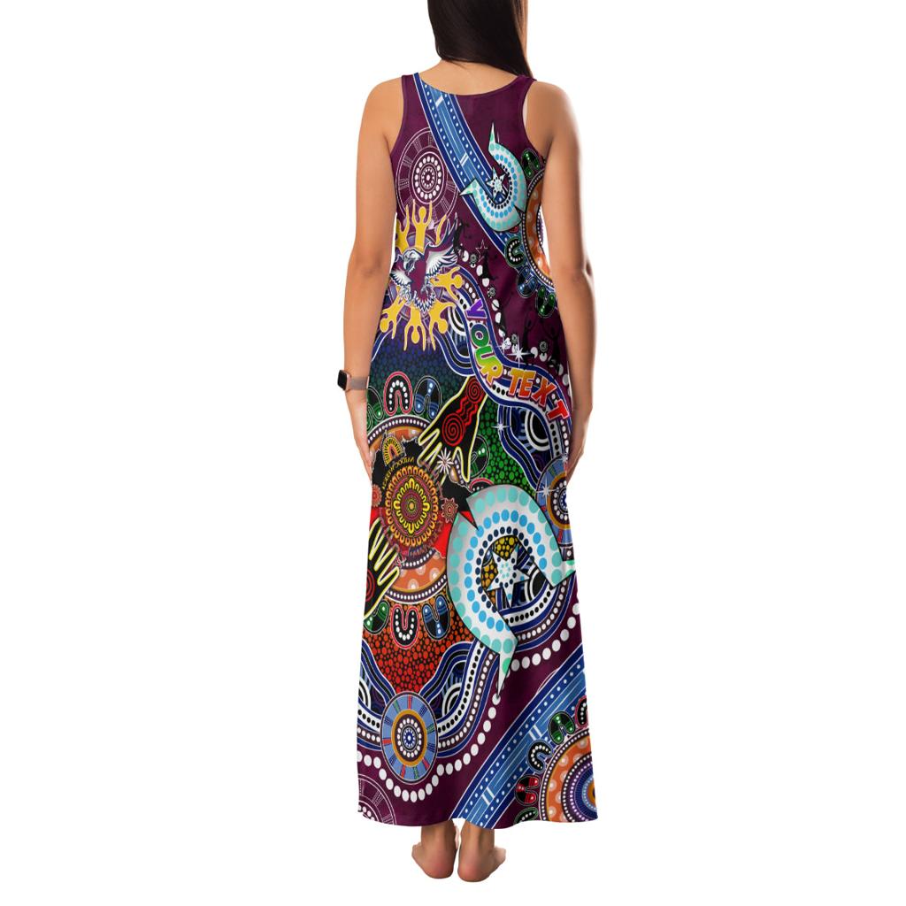 Personalised Eagles NAIDOC Week 2024 Family Matching Tank Maxi Dress and Hawaiian Shirt Australia Aboriginal Dot Painting