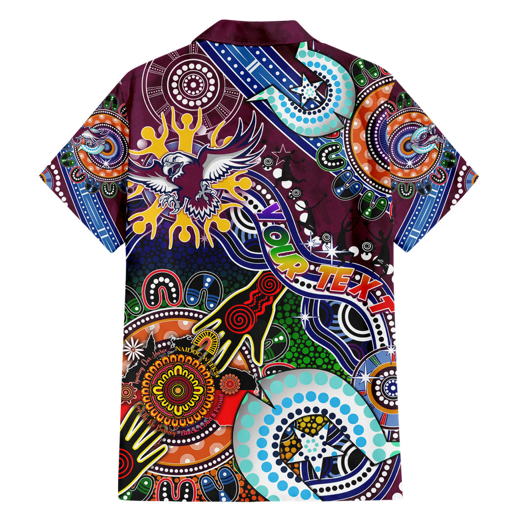 Personalised Eagles NAIDOC Week 2024 Hawaiian Shirt Australia Aboriginal Dot Painting