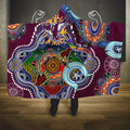 Personalised Eagles NAIDOC Week 2024 Hooded Blanket Australia Aboriginal Dot Painting