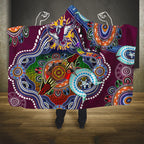 Personalised Eagles NAIDOC Week 2024 Hooded Blanket Australia Aboriginal Dot Painting