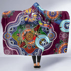 Personalised Eagles NAIDOC Week 2024 Hooded Blanket Australia Aboriginal Dot Painting