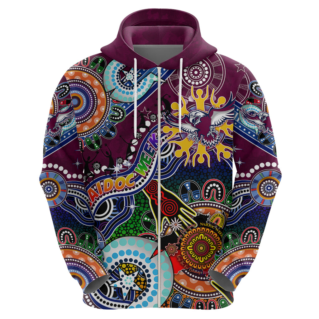 Personalised Eagles NAIDOC Week 2024 Hoodie Australia Aboriginal Dot Painting