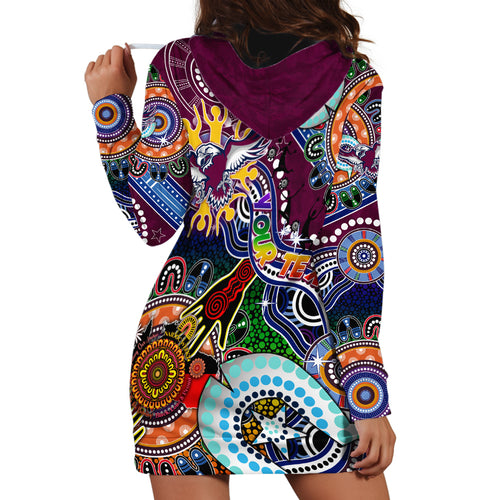 Personalised Eagles NAIDOC Week 2024 Hoodie Dress Australia Aboriginal Dot Painting