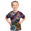 Personalised Eagles NAIDOC Week 2024 Kid T Shirt Australia Aboriginal Dot Painting