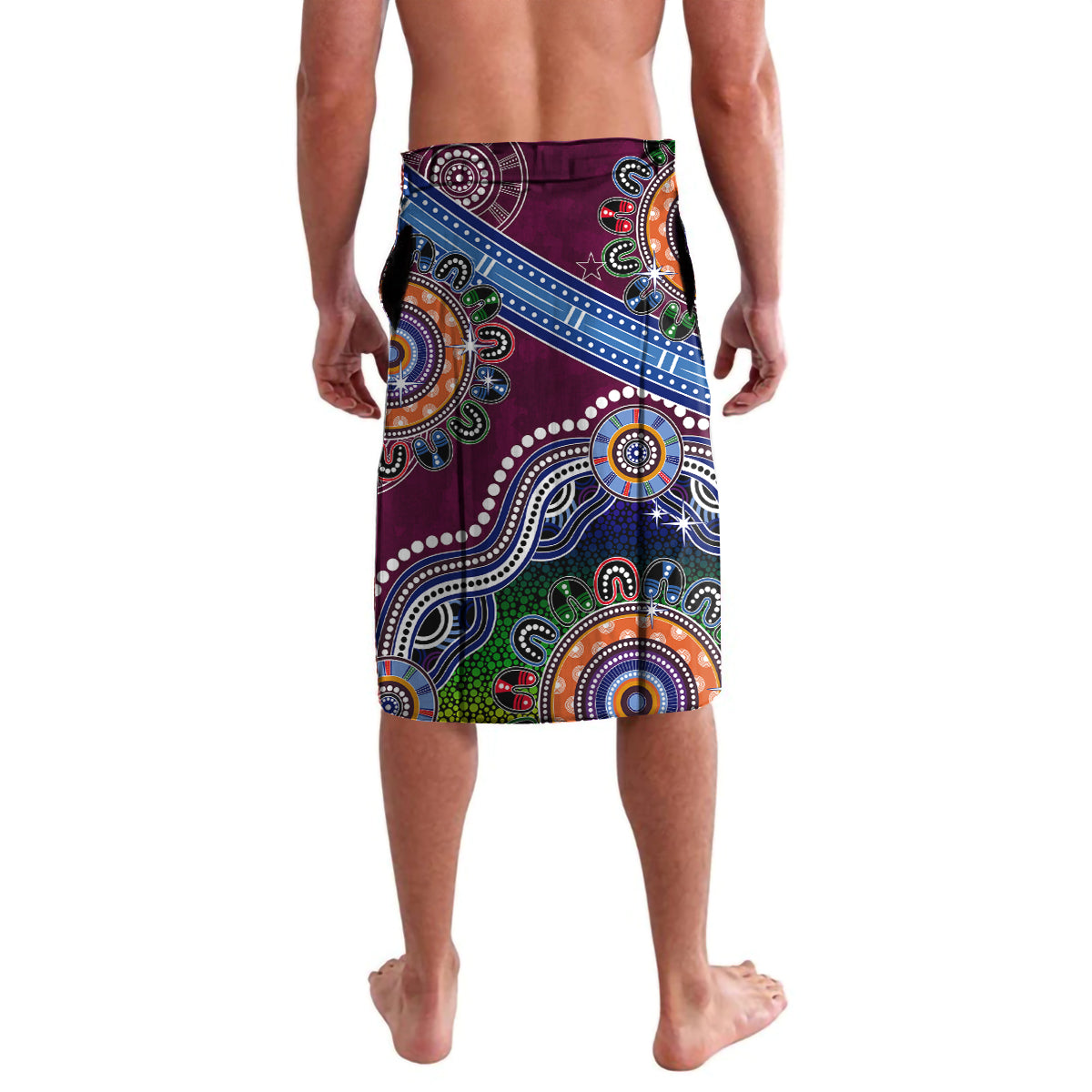 Personalised Eagles NAIDOC Week 2024 Lavalava Australia Aboriginal Dot Painting