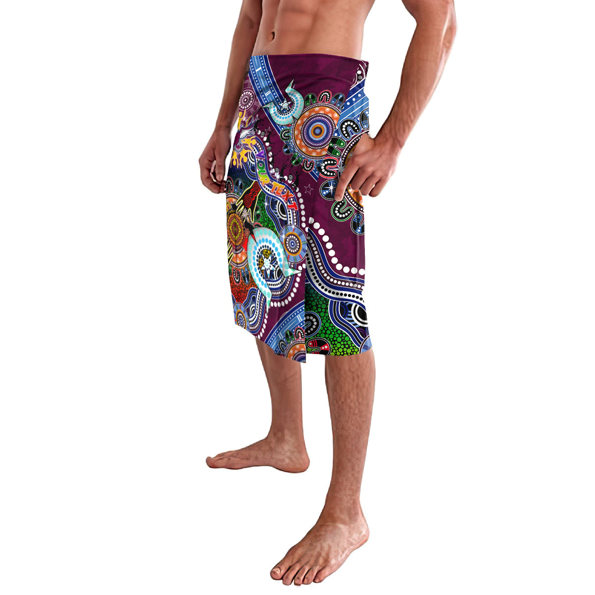 Personalised Eagles NAIDOC Week 2024 Lavalava Australia Aboriginal Dot Painting