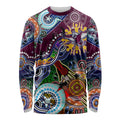 Personalised Eagles NAIDOC Week 2024 Long Sleeve Shirt Australia Aboriginal Dot Painting
