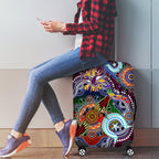 Personalised Eagles NAIDOC Week 2024 Luggage Cover Australia Aboriginal Dot Painting