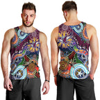 Personalised Eagles NAIDOC Week 2024 Men Tank Top Australia Aboriginal Dot Painting