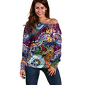 Personalised Eagles NAIDOC Week 2024 Off Shoulder Sweater Australia Aboriginal Dot Painting
