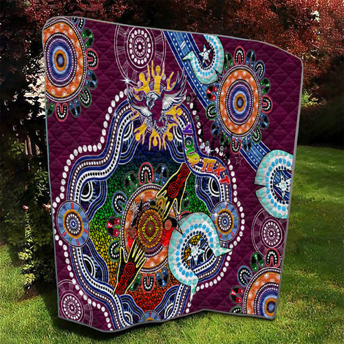 Personalised Eagles NAIDOC Week 2024 Quilt Australia Aboriginal Dot Painting