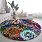 Personalised Eagles NAIDOC Week 2024 Round Carpet Australia Aboriginal Dot Painting