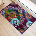 Personalised Eagles NAIDOC Week 2024 Rubber Doormat Australia Aboriginal Dot Painting