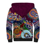Personalised Eagles NAIDOC Week 2024 Sherpa Hoodie Australia Aboriginal Dot Painting