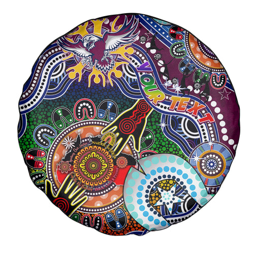 Personalised Eagles NAIDOC Week 2024 Spare Tire Cover Australia Aboriginal Dot Painting