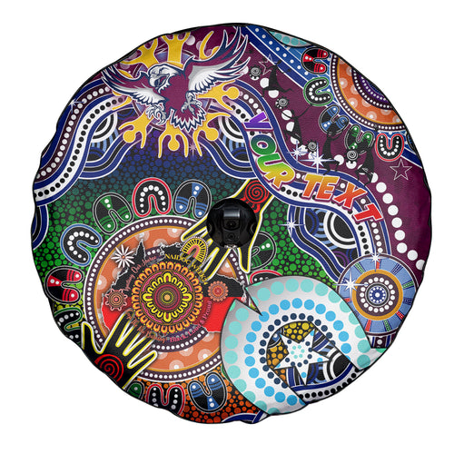 Personalised Eagles NAIDOC Week 2024 Spare Tire Cover Australia Aboriginal Dot Painting