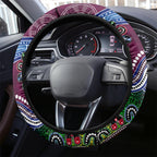Eagles NAIDOC Week 2024 Steering Wheel Cover Australia Aboriginal Dot Painting