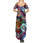 Personalised Eagles NAIDOC Week 2024 Summer Maxi Dress Australia Aboriginal Dot Painting