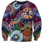 Personalised Eagles NAIDOC Week 2024 Sweatshirt Australia Aboriginal Dot Painting