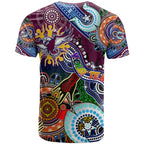 Personalised Eagles NAIDOC Week 2024 T Shirt Australia Aboriginal Dot Painting