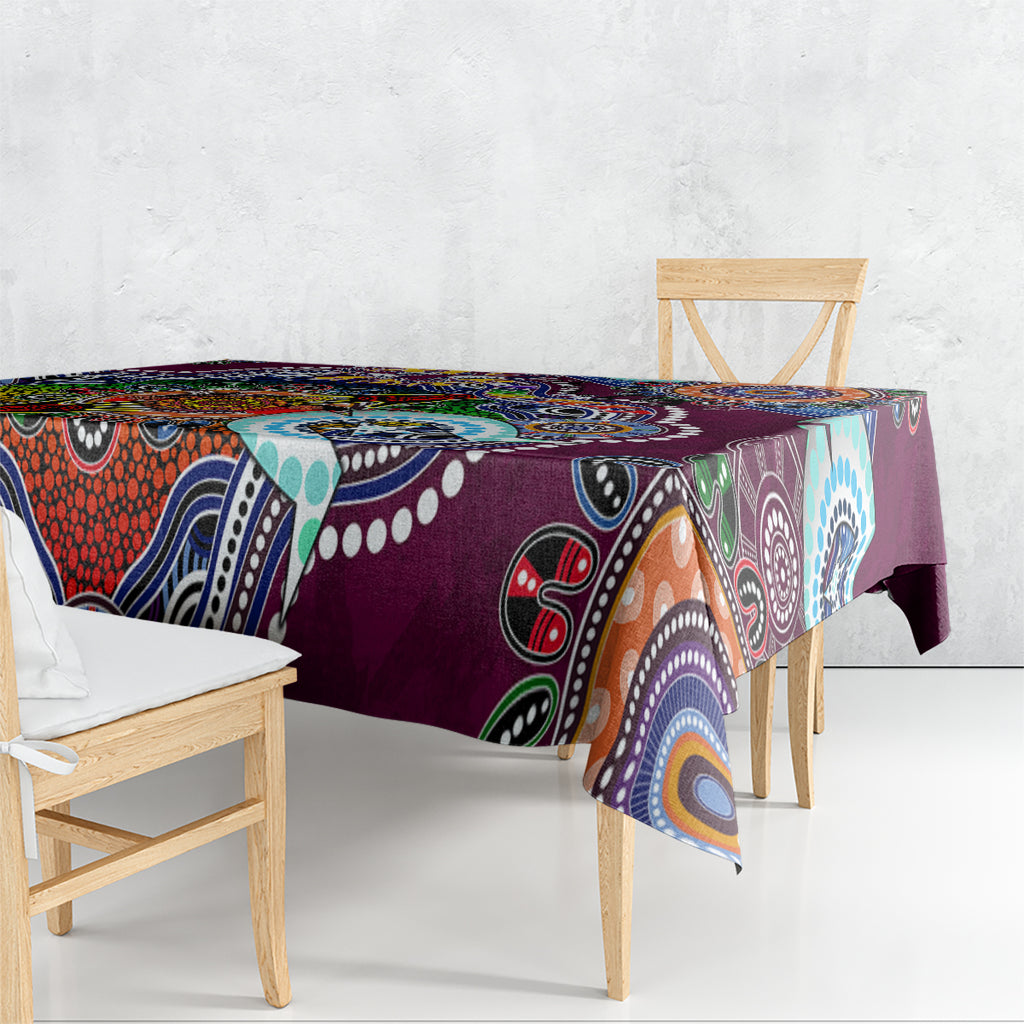 Personalised Eagles NAIDOC Week 2024 Tablecloth Australia Aboriginal Dot Painting