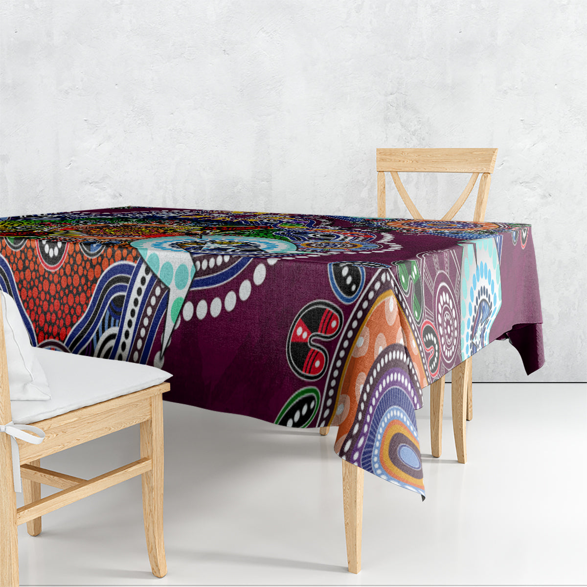 Personalised Eagles NAIDOC Week 2024 Tablecloth Australia Aboriginal Dot Painting
