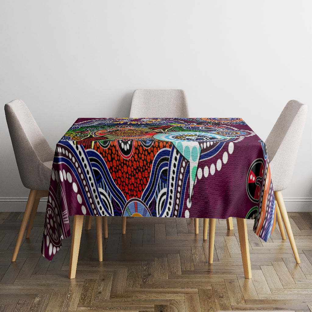 Personalised Eagles NAIDOC Week 2024 Tablecloth Australia Aboriginal Dot Painting